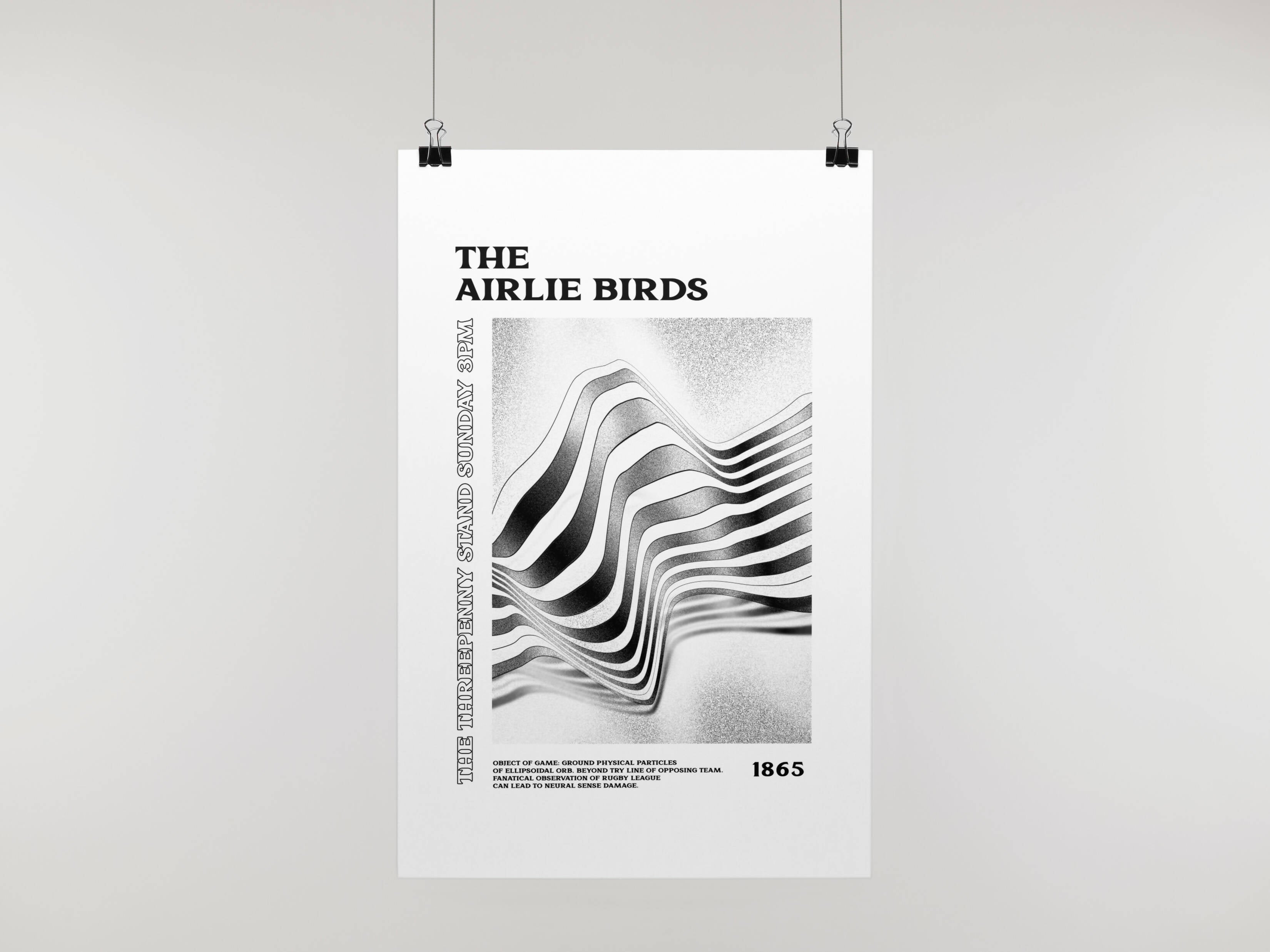 Hull FC Art Print PSYCHEDELIC Design in White