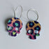 Rainbow Leopard Skull Hoops