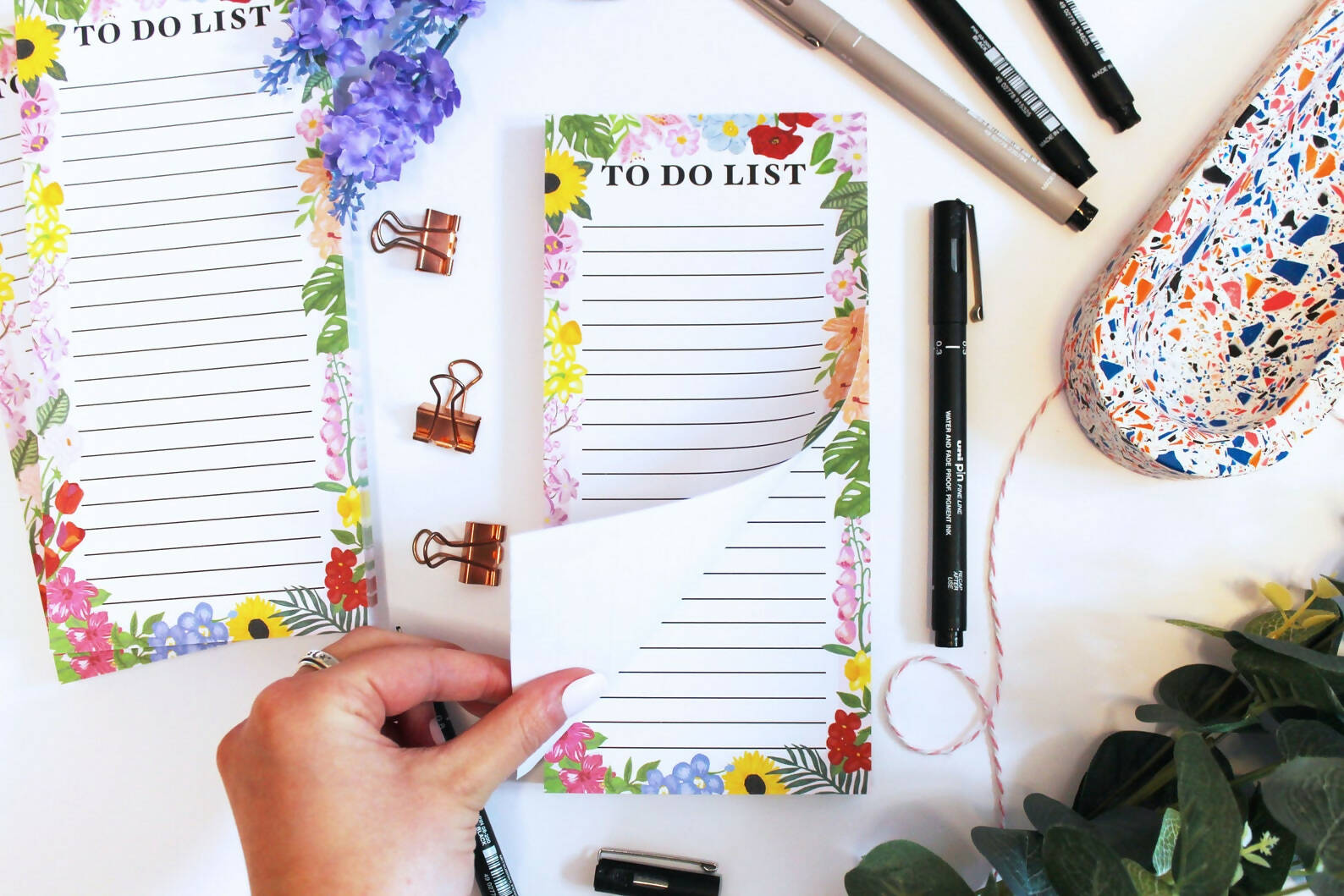 Floral To Do List, Tear Off Sheets