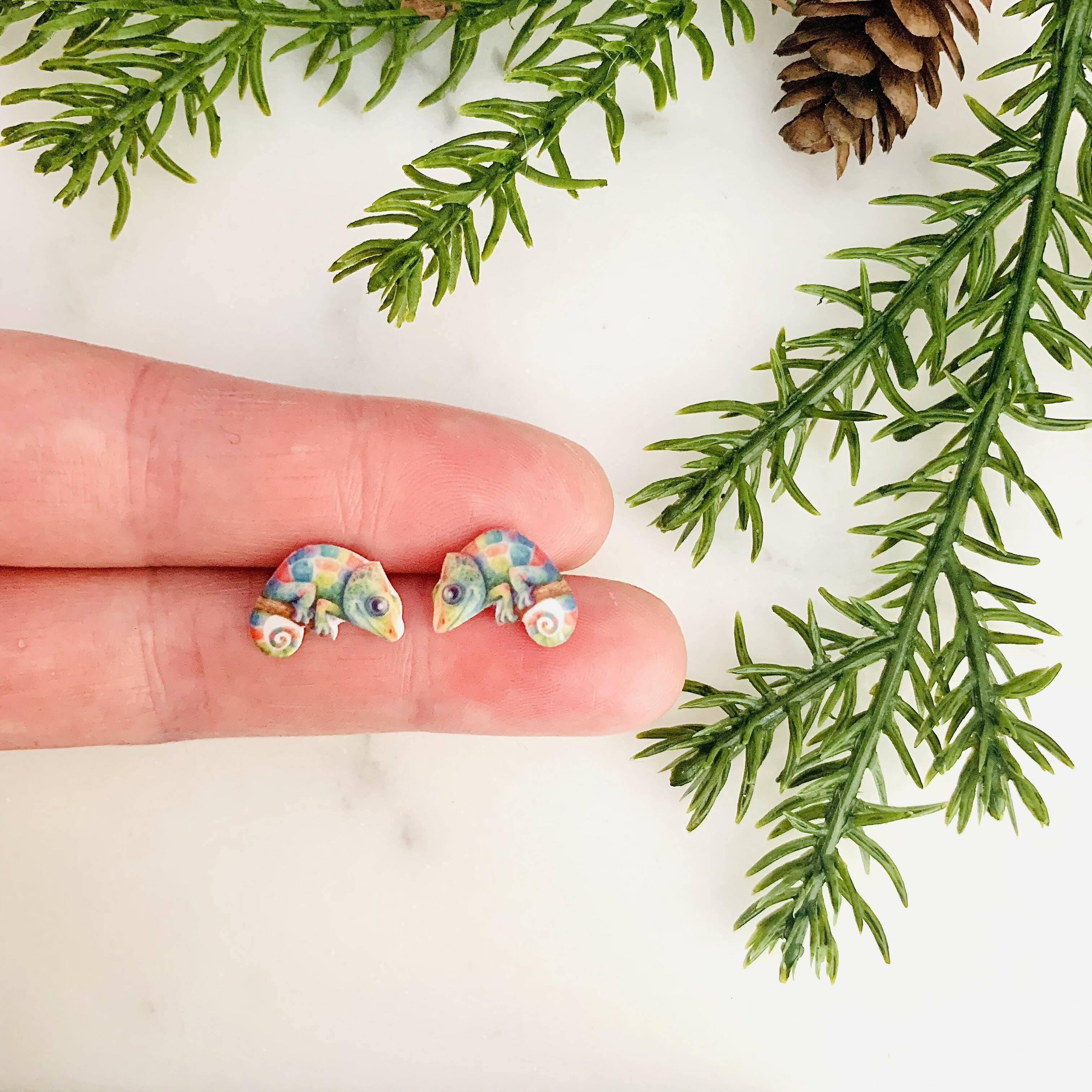 Chameleon Stud Earrings