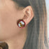 Crystal Embroidery Earrings (Round)