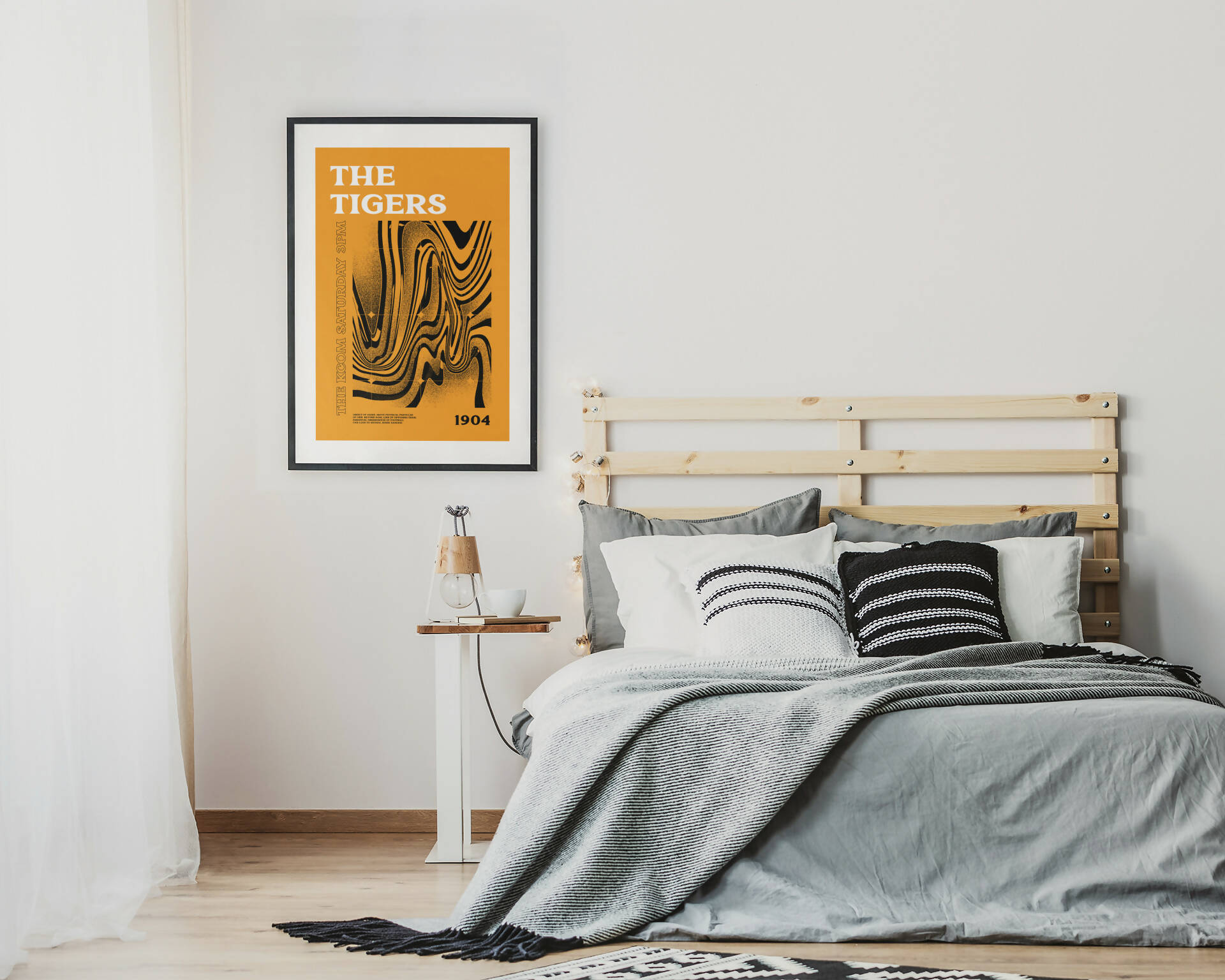 Hull City Art Print PSYCHEDELIC Design in Amber