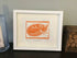 Sleeping Fox Framed Lino Cut Print