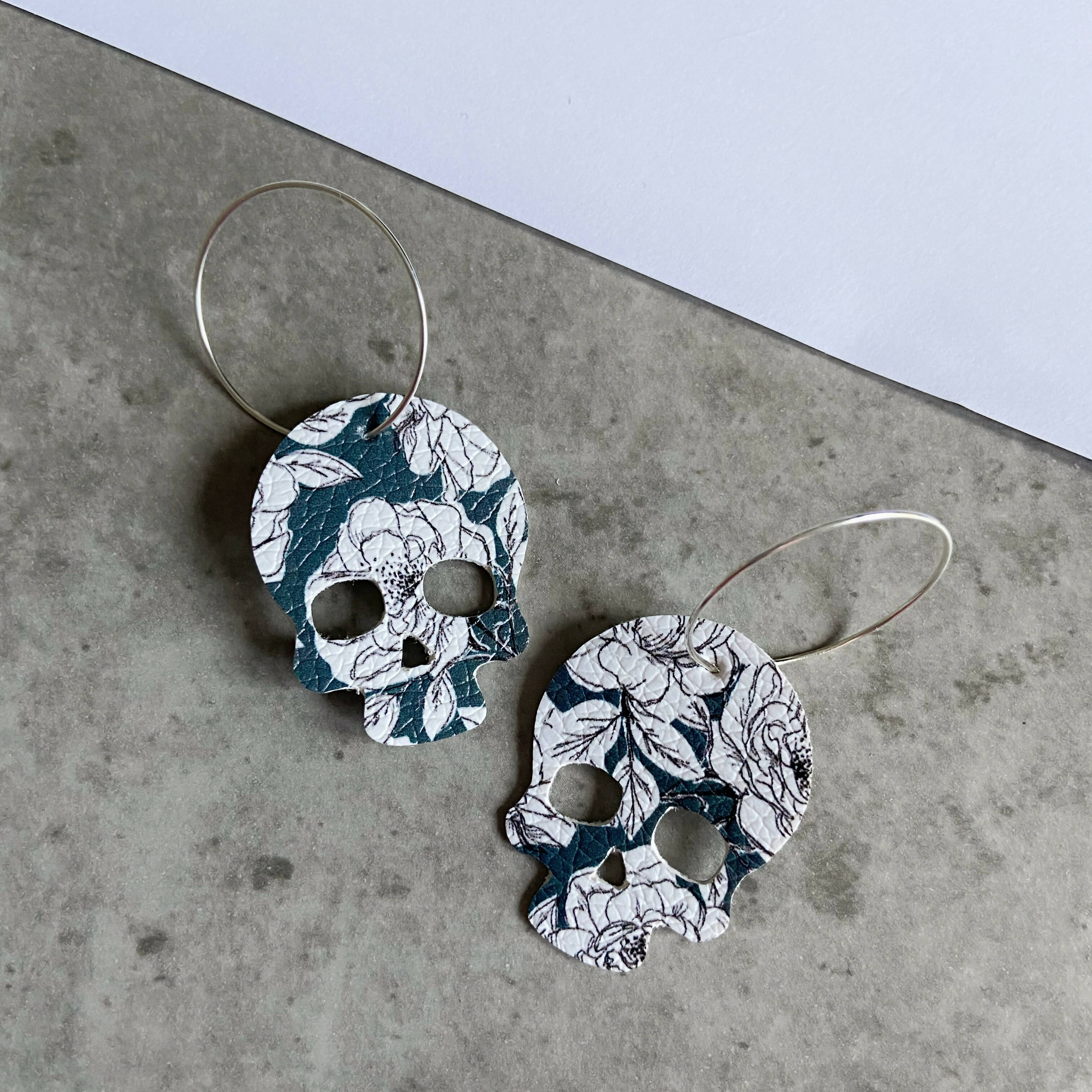 Monochrome Skull Hoops