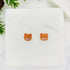 Ginger Cat Stud Earrings