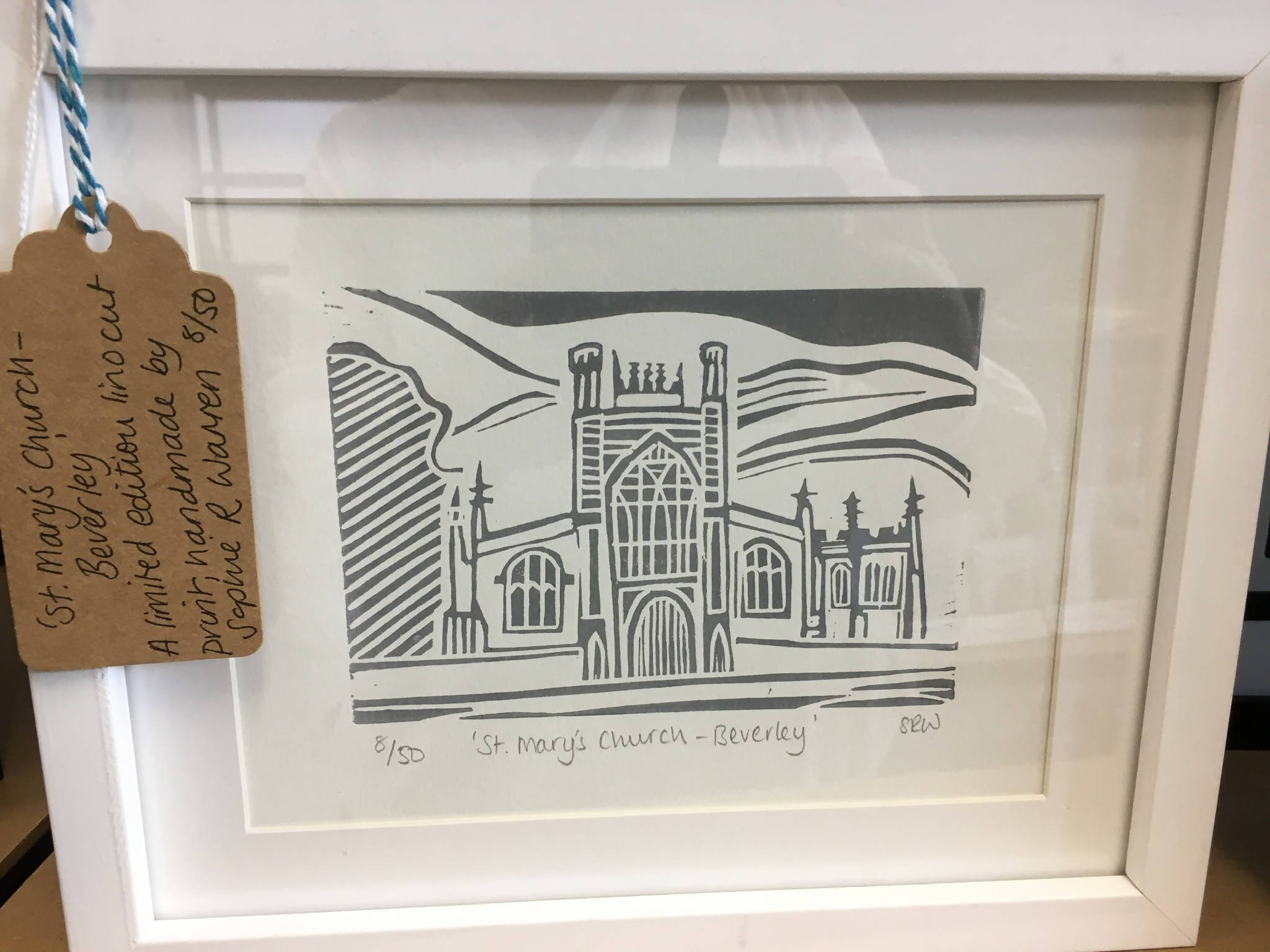 St Mary's Church, Beverley Framed Lino Cut Print