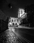 Moon over St Marys, Beverley (B/W Photograph)