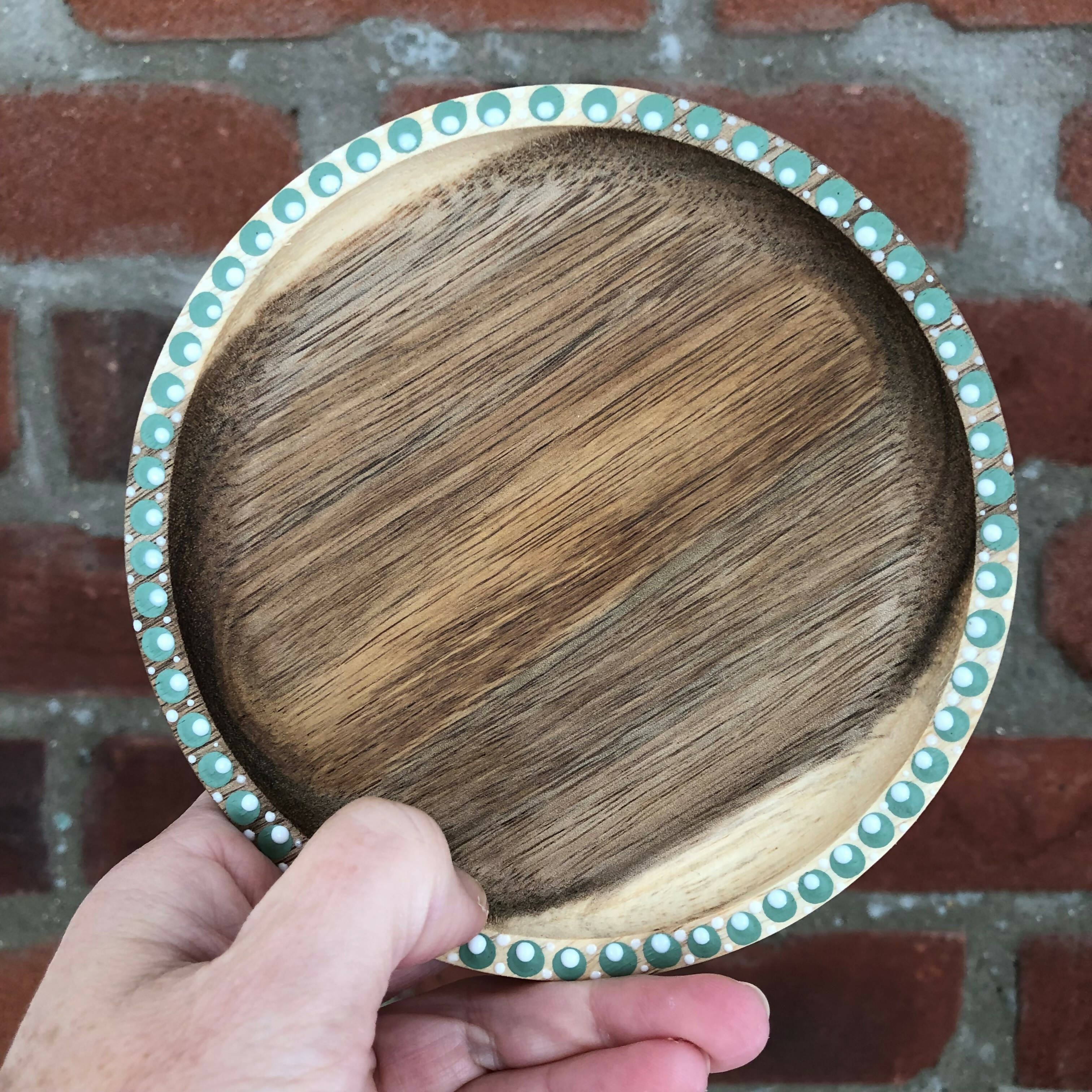 Hand Painted Wooden Trinket Tray