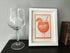 Aperol Drink Framed Lino Cut Print