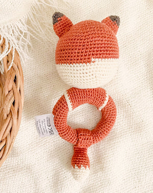 Crochet Fox Rattle / UKCA-CE Certified
