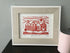 Beach Huts Framed Lino Cut Print