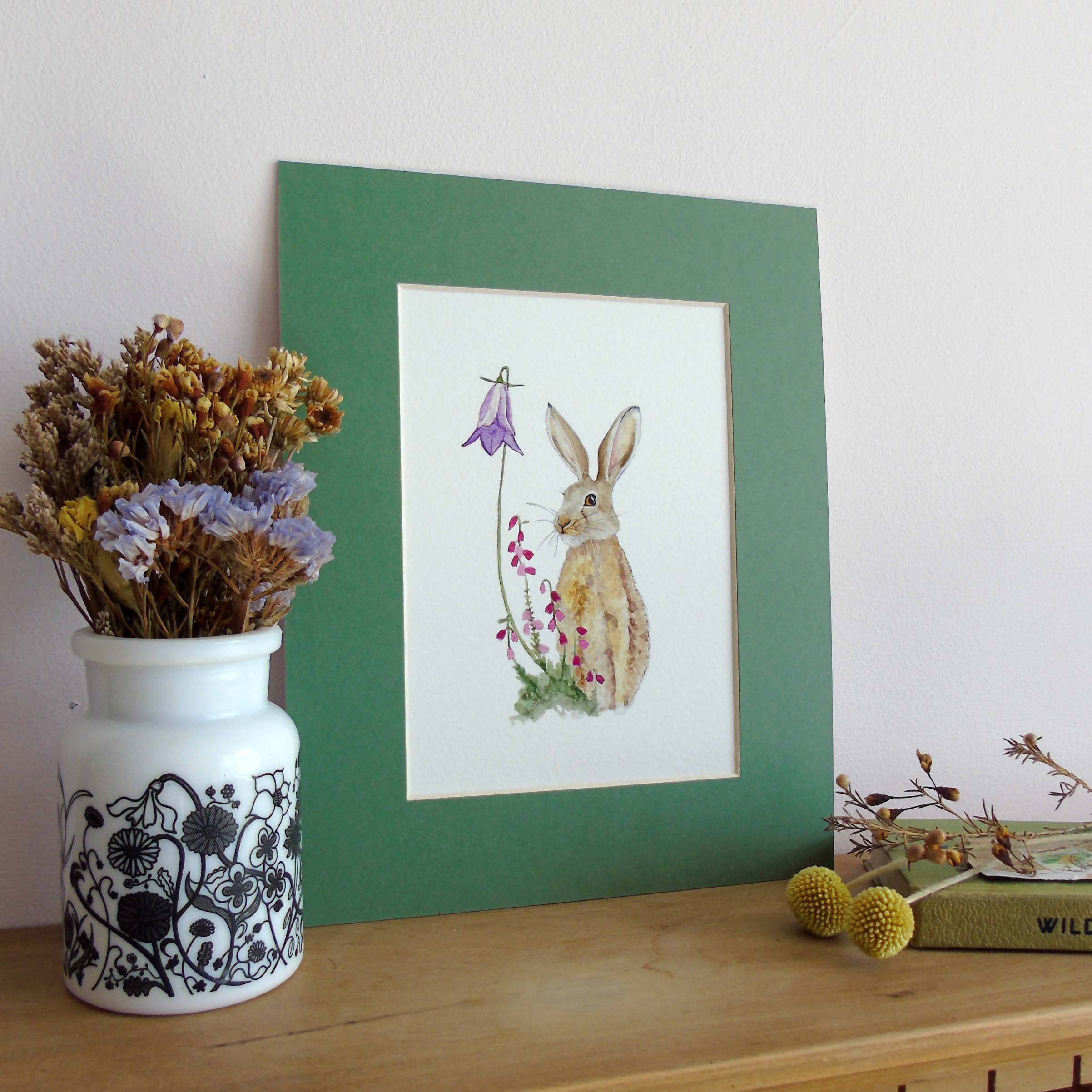 Hare and Bell Heather Giclee Print