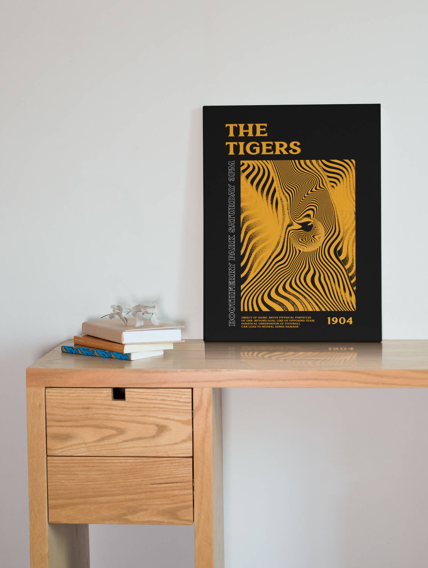 Hull City Art Print PSYCHEDELIC Design in Black