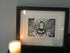 Bumblebee Framed Lino Cut Print