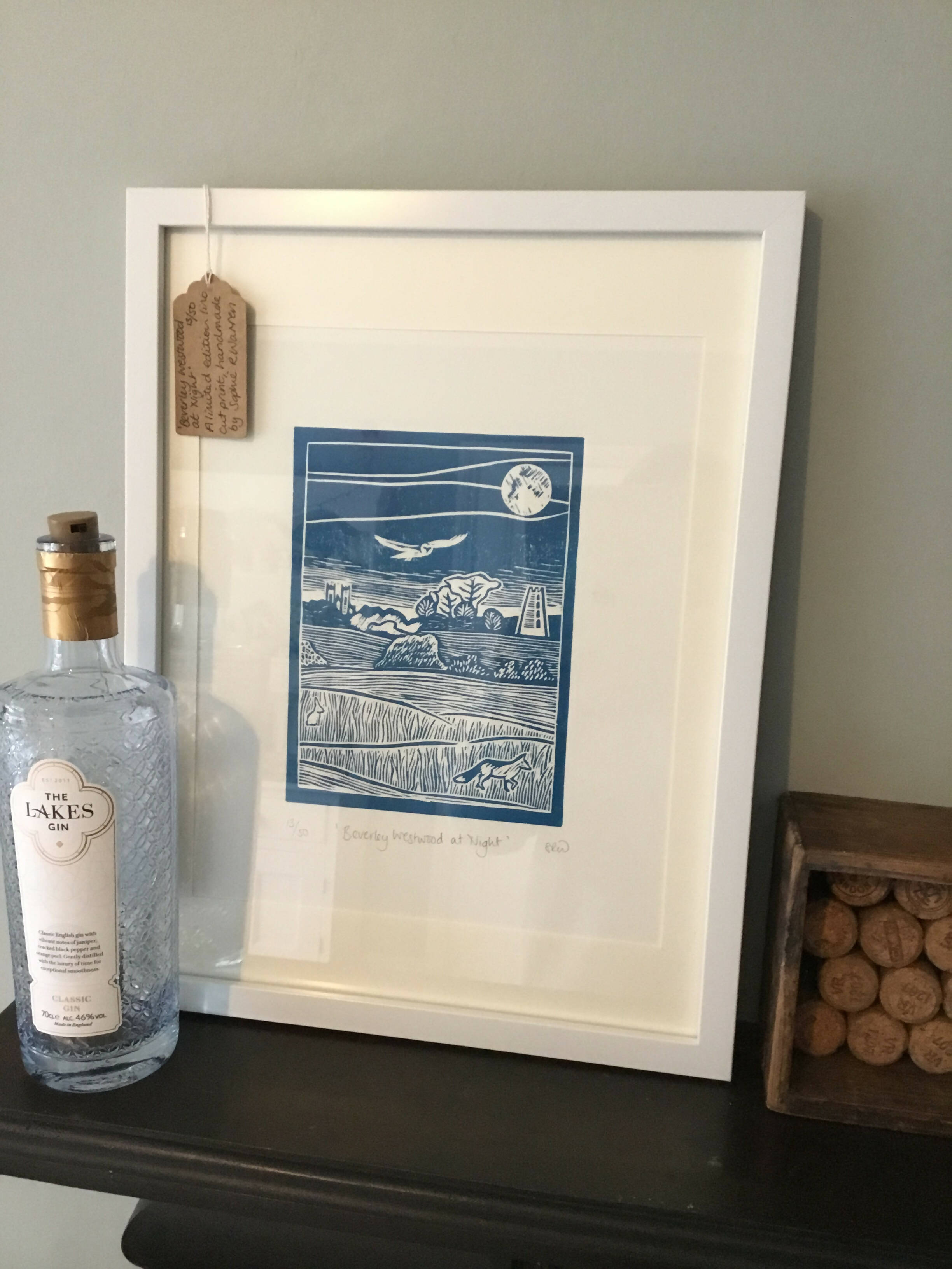 The Westwood at Night Framed Lino Cut Print