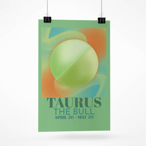 Taurus Zodiac Horoscope Star Sign Avant Garde Style Art Print A4 Framed no Mount