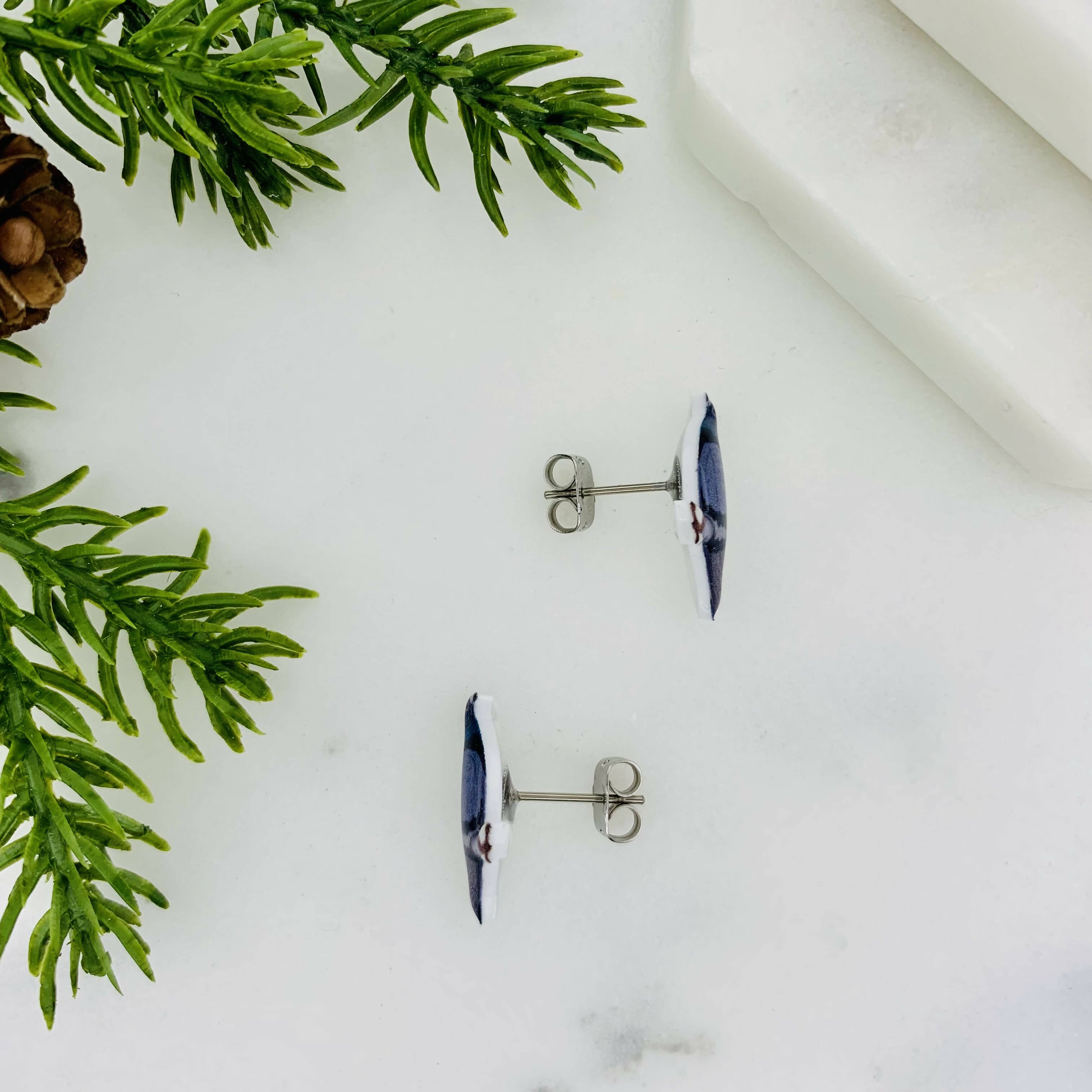 Adorable Pigeon Stud Earrings - Handmade Joy | Art & Soul