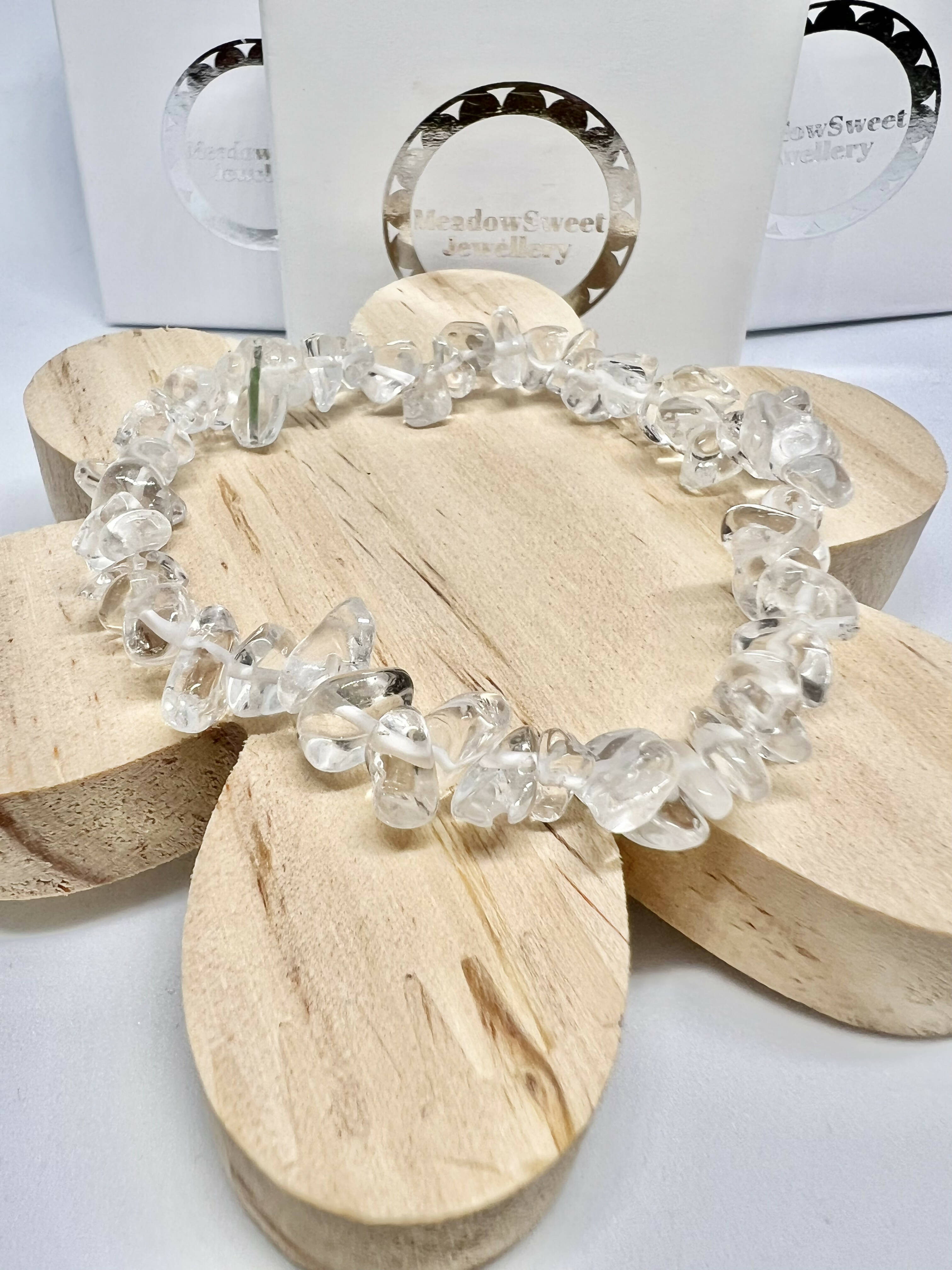 Clear Quartz Chip Bracelet