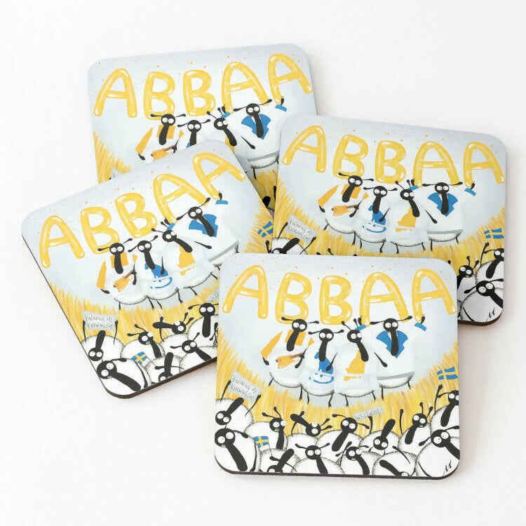 Abbaa Coaster | Fun Sheep Decor | Art & Soul