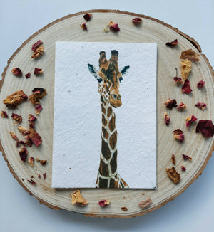 Plantable Wildflower Card - A6 Giraffe