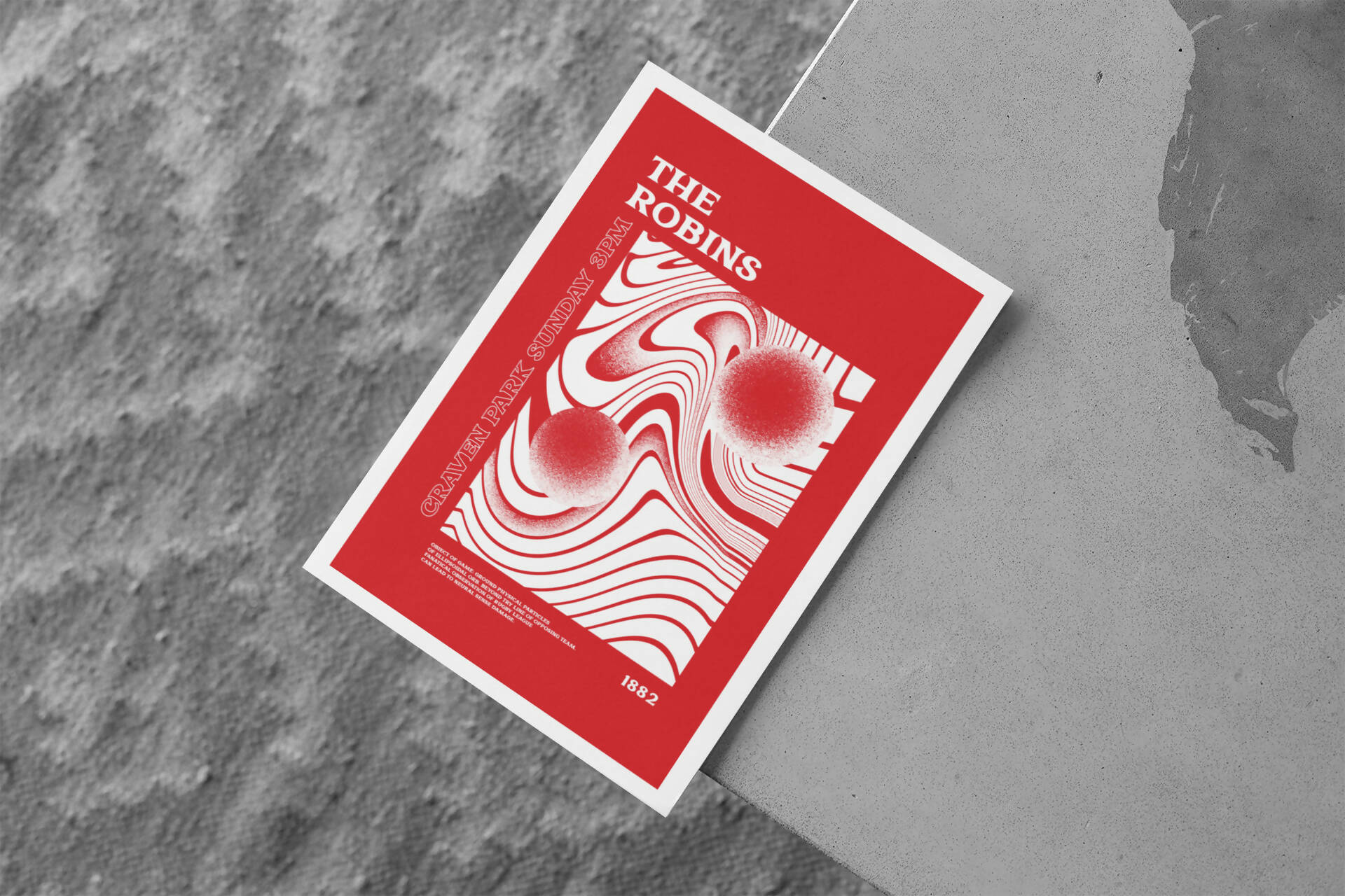 Hull KR Art Print PSYCHEDELIC Design in Red