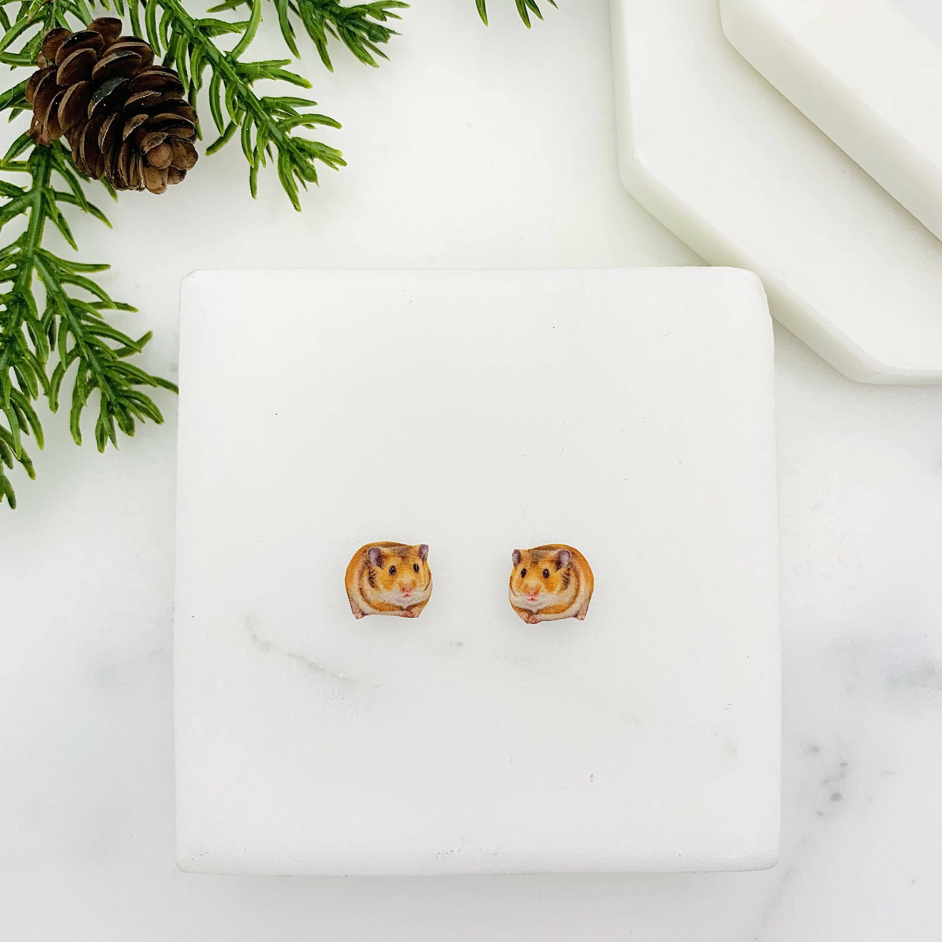 Charming Hamster Stud Earrings for Everyday Wear | Art & Soul