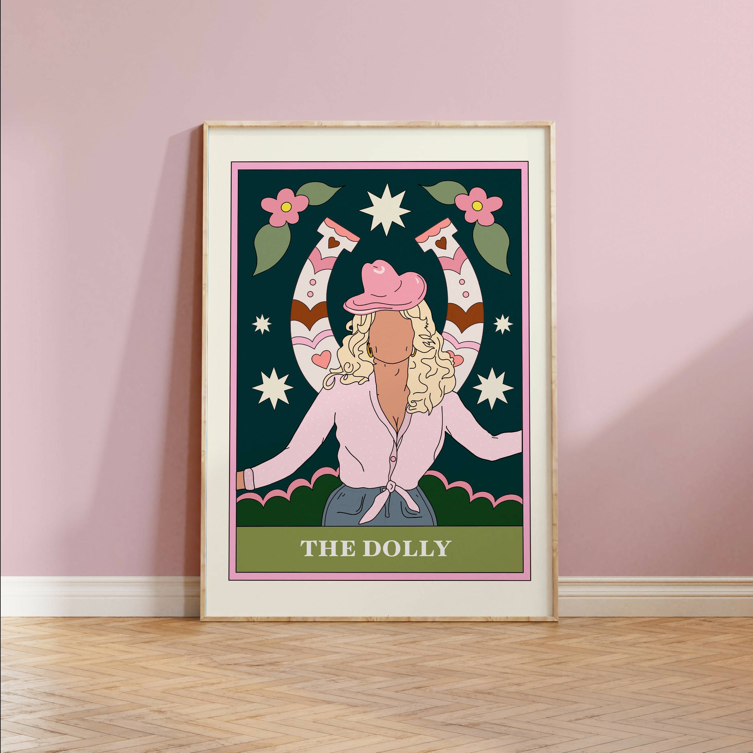 Tarot design print of popular music icon.