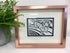 Sausage Dog Framed Lino Cut Print