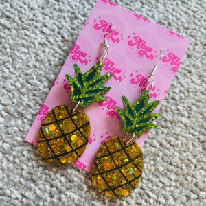 Sparkly Pineapple Earrings