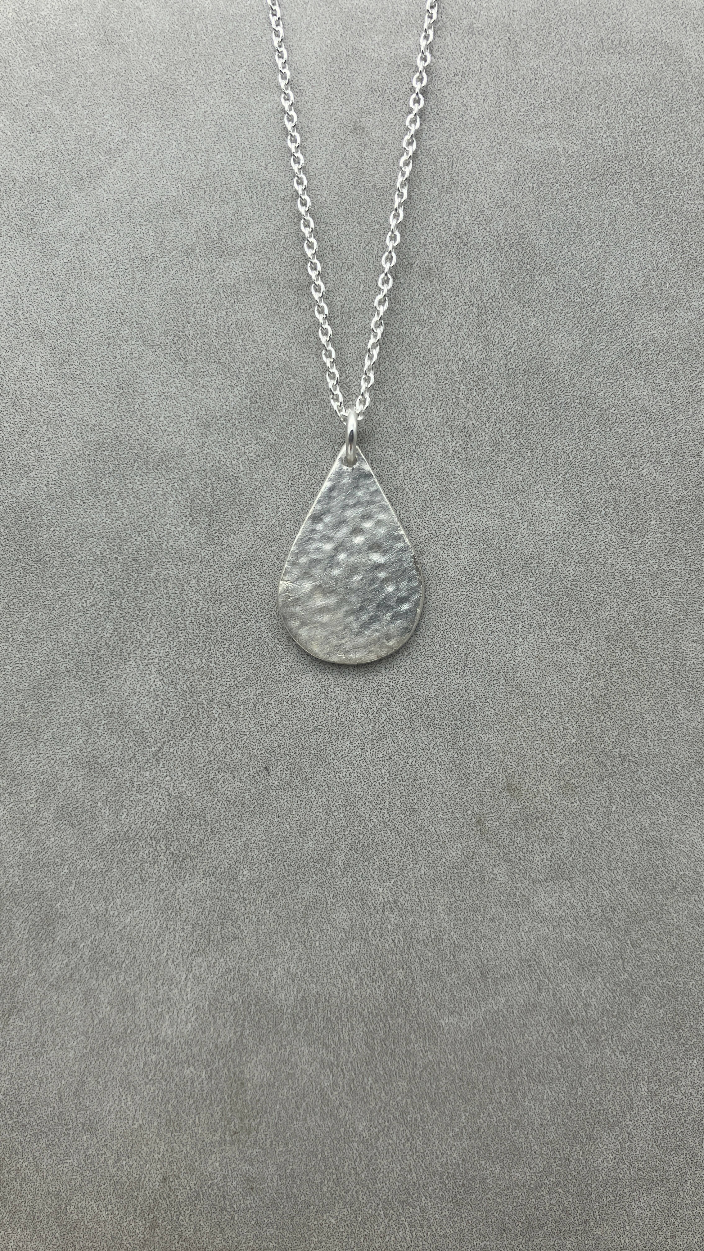 Rain Drop Textured Pendant