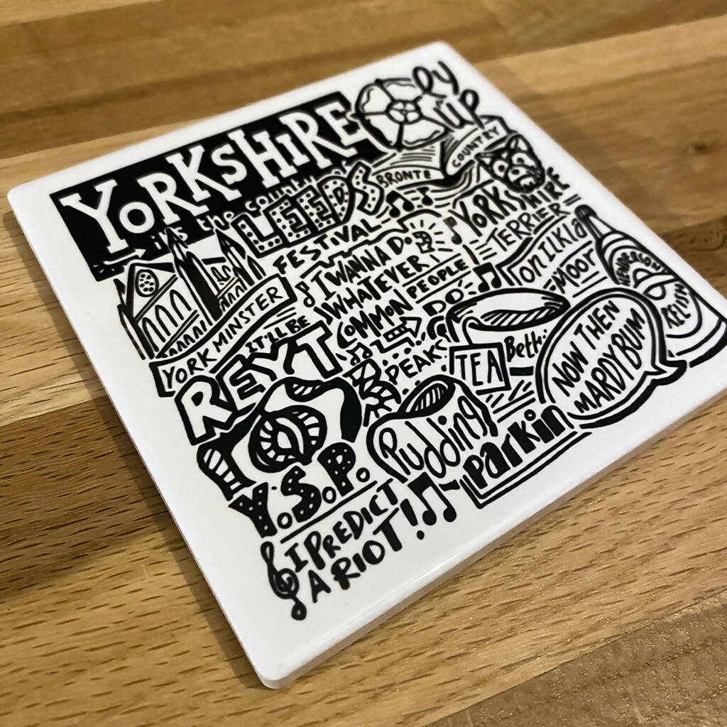 Yorkshire Landmarks Coaster | Hand-Drawn Design | Art & Soul