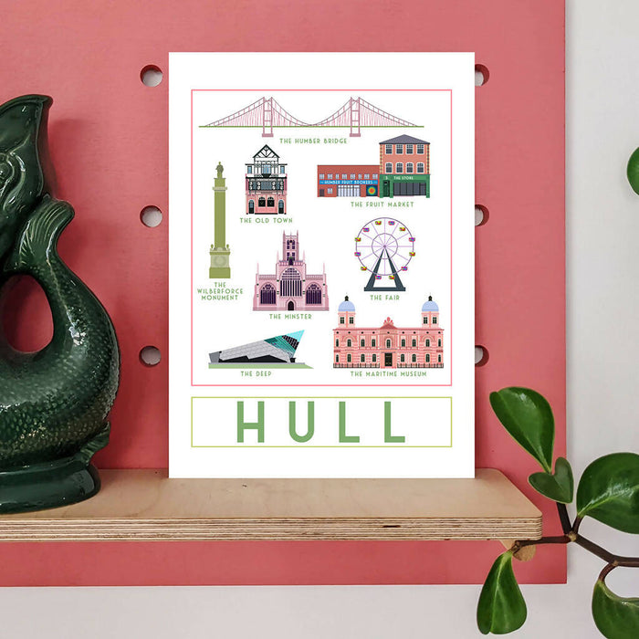 Hull Landmarks Travel Poster