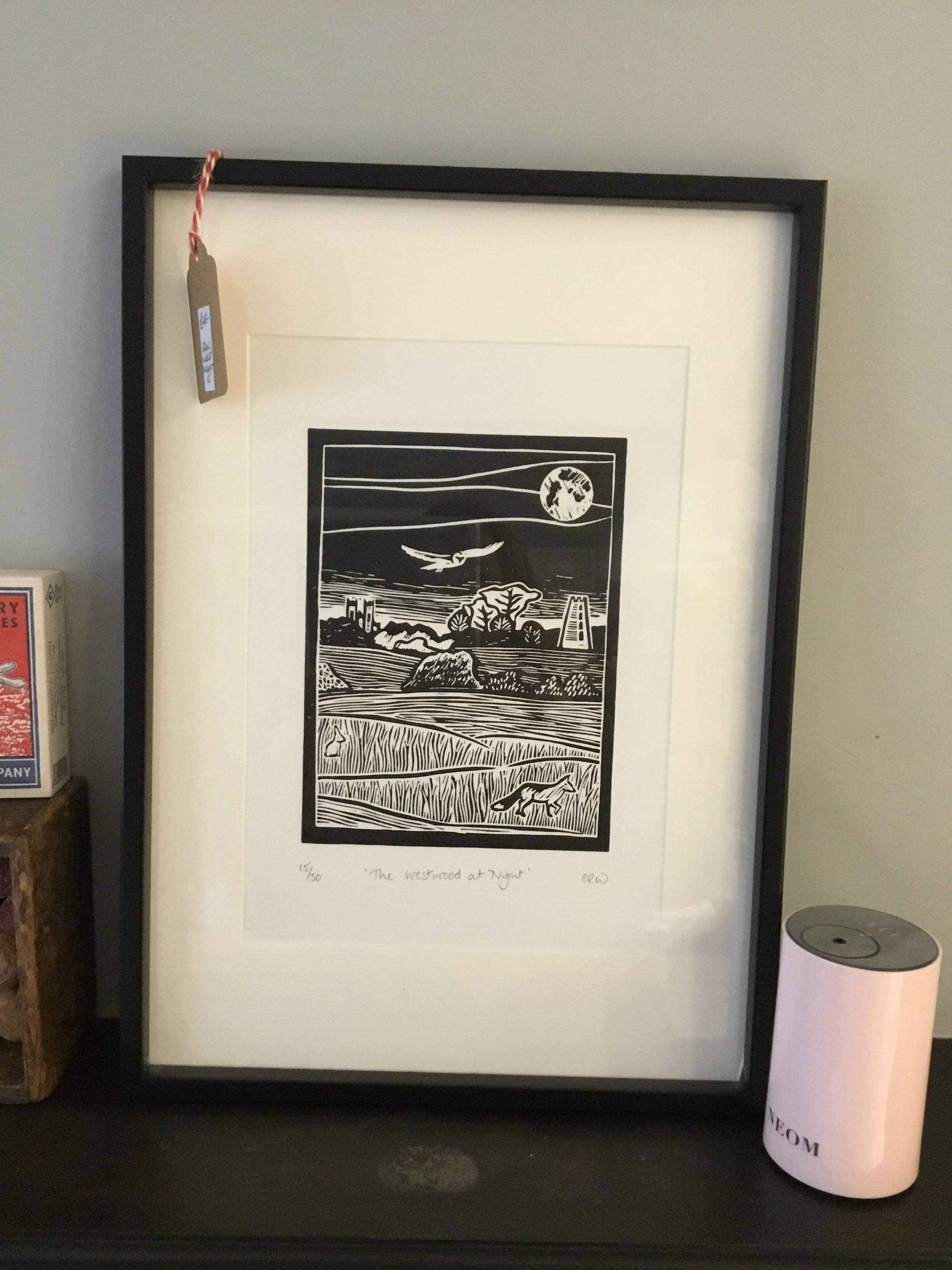The Westwood at Night Framed Lino Cut Print