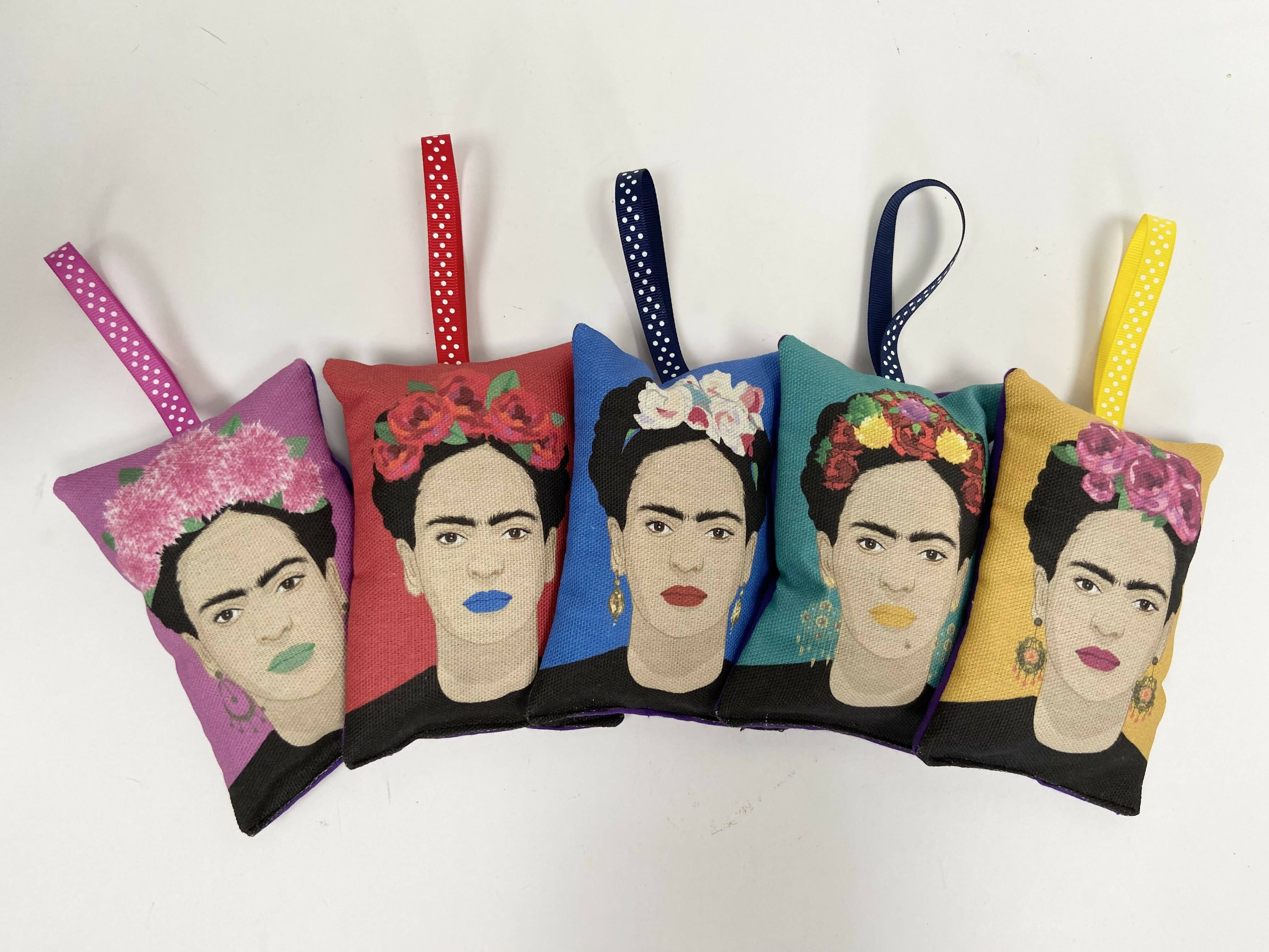 Multicoloured lavender pouches.