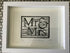 Mr & Mrs Framed Lino Cut Print