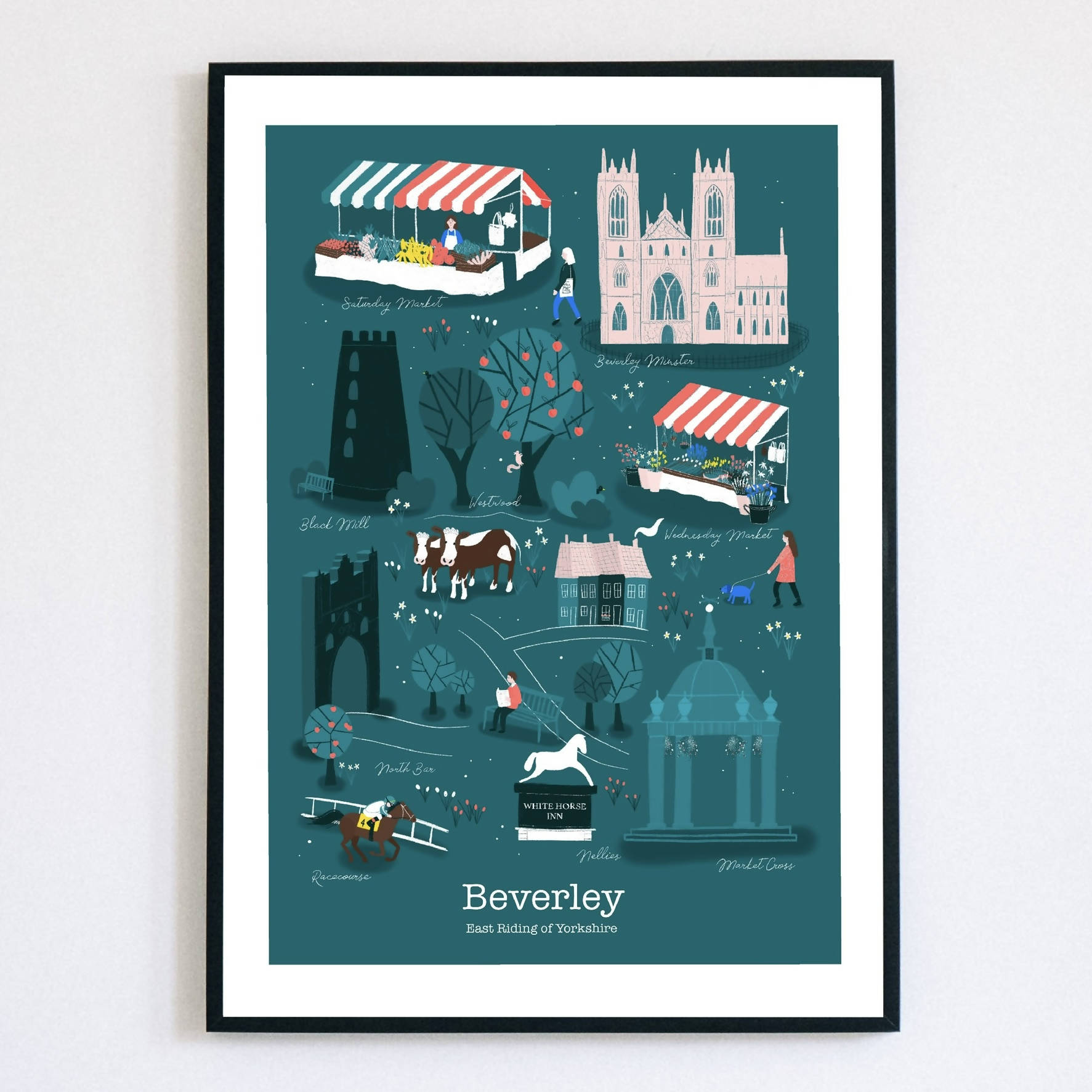 Beverley Town Art Print | Original Watercolor Design | Art & Soul