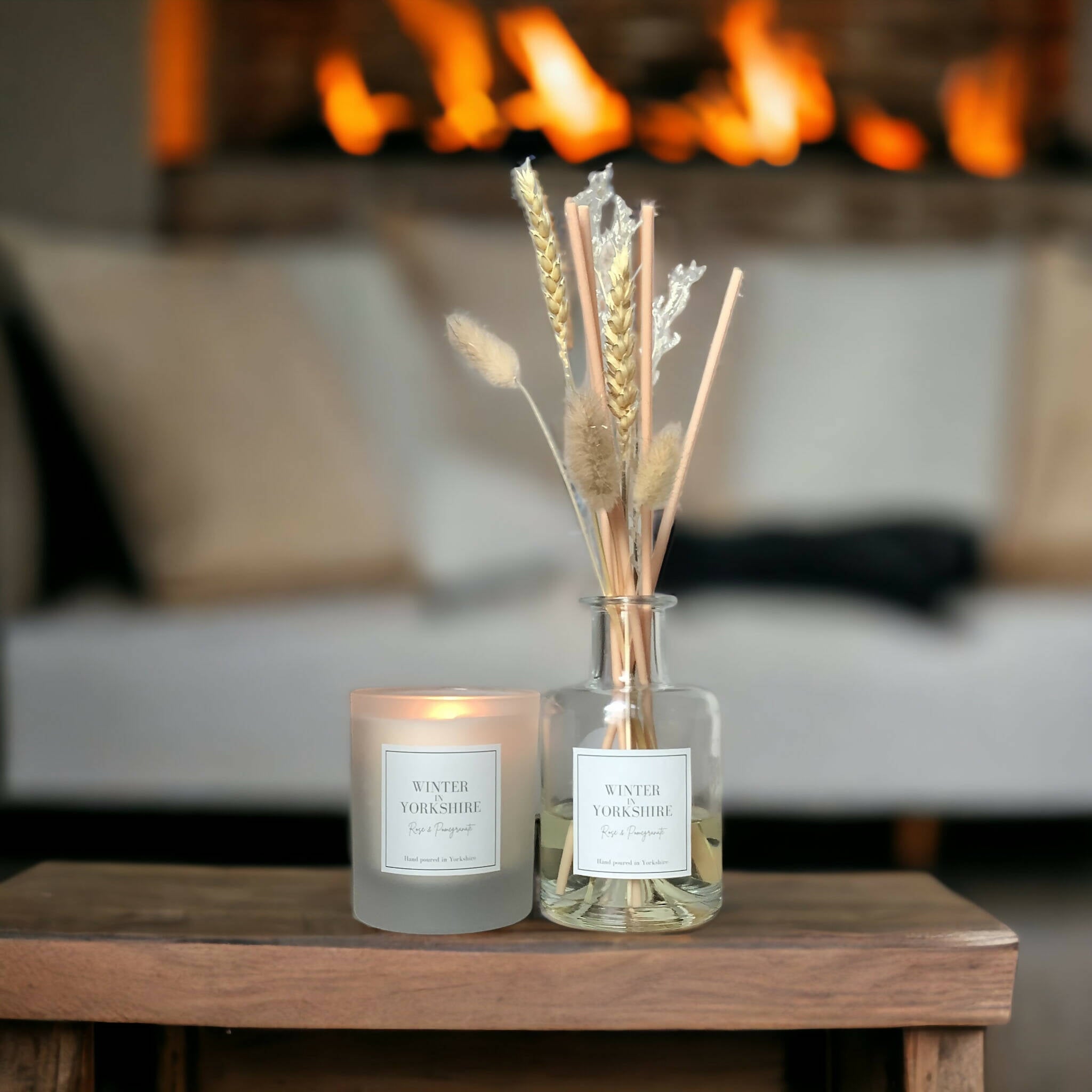 Winter in Yorkshire Rose & Pomegranate Reed Diffuser - 100ml | Art & Soul
