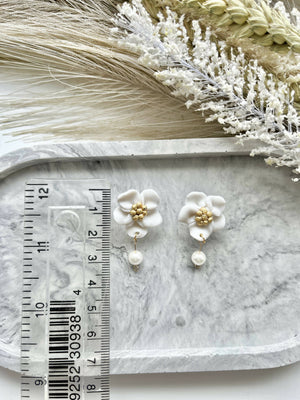 Bridal No. 4 - Handmade Polymer Clay Earrings