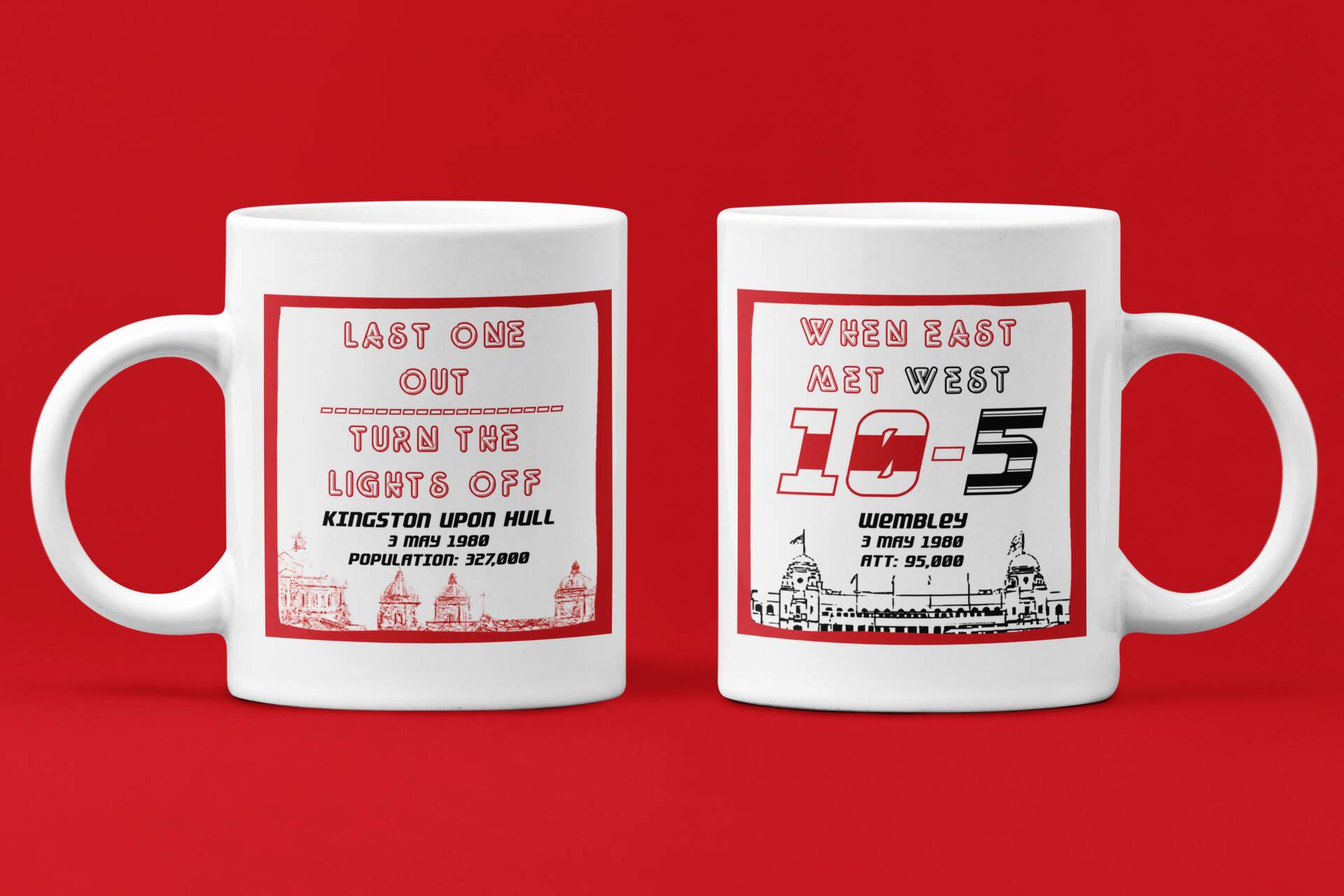 Hull KR Mug 1980 CHALLENGE CUP FINAL SCORELINE Design