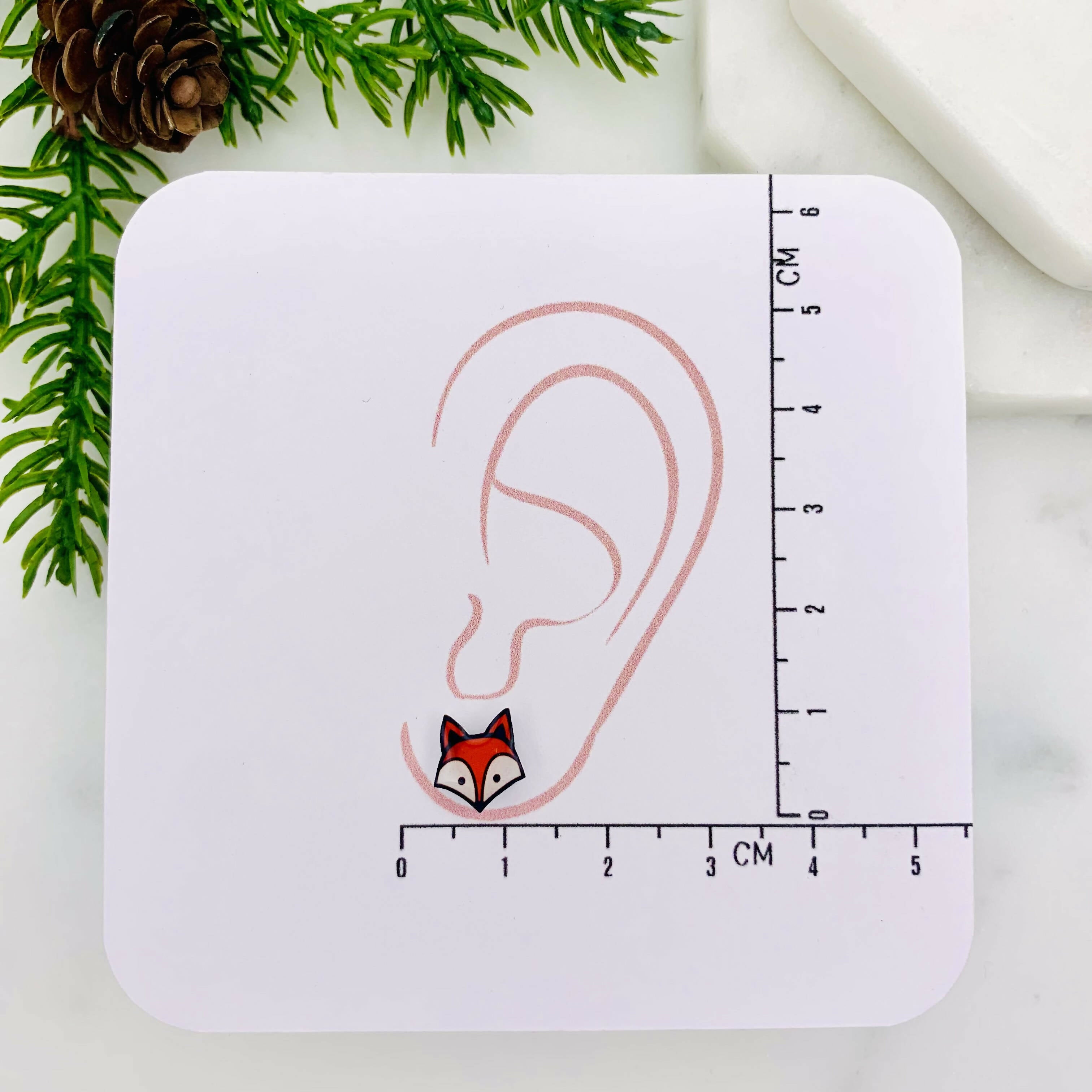 Cute Handmade Fox Stud Earrings | Art & Soul