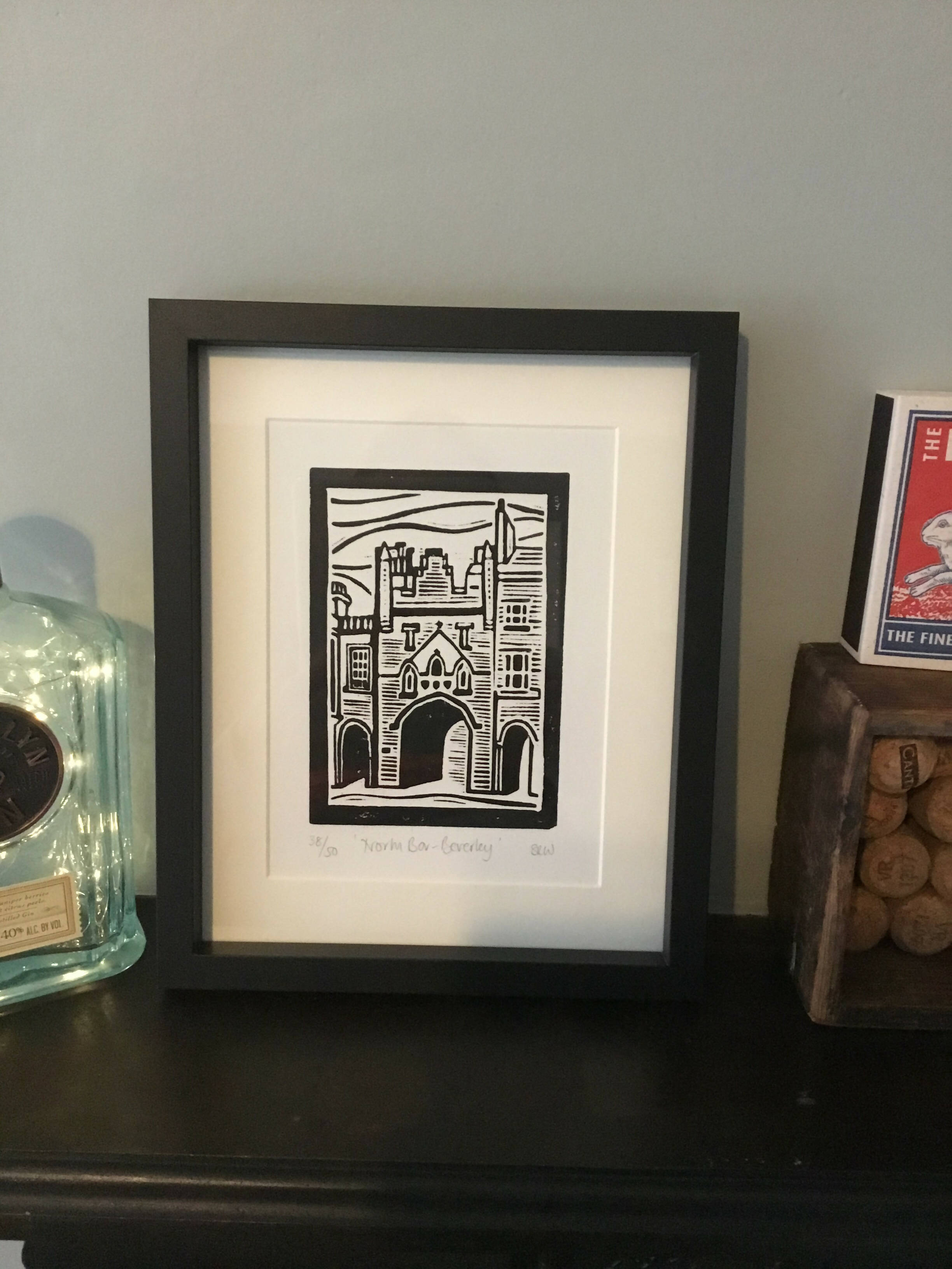 North Bar - Beverley Framed Lino Cut Print