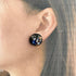 Crystal Embroidery Earrings (Small circle)
