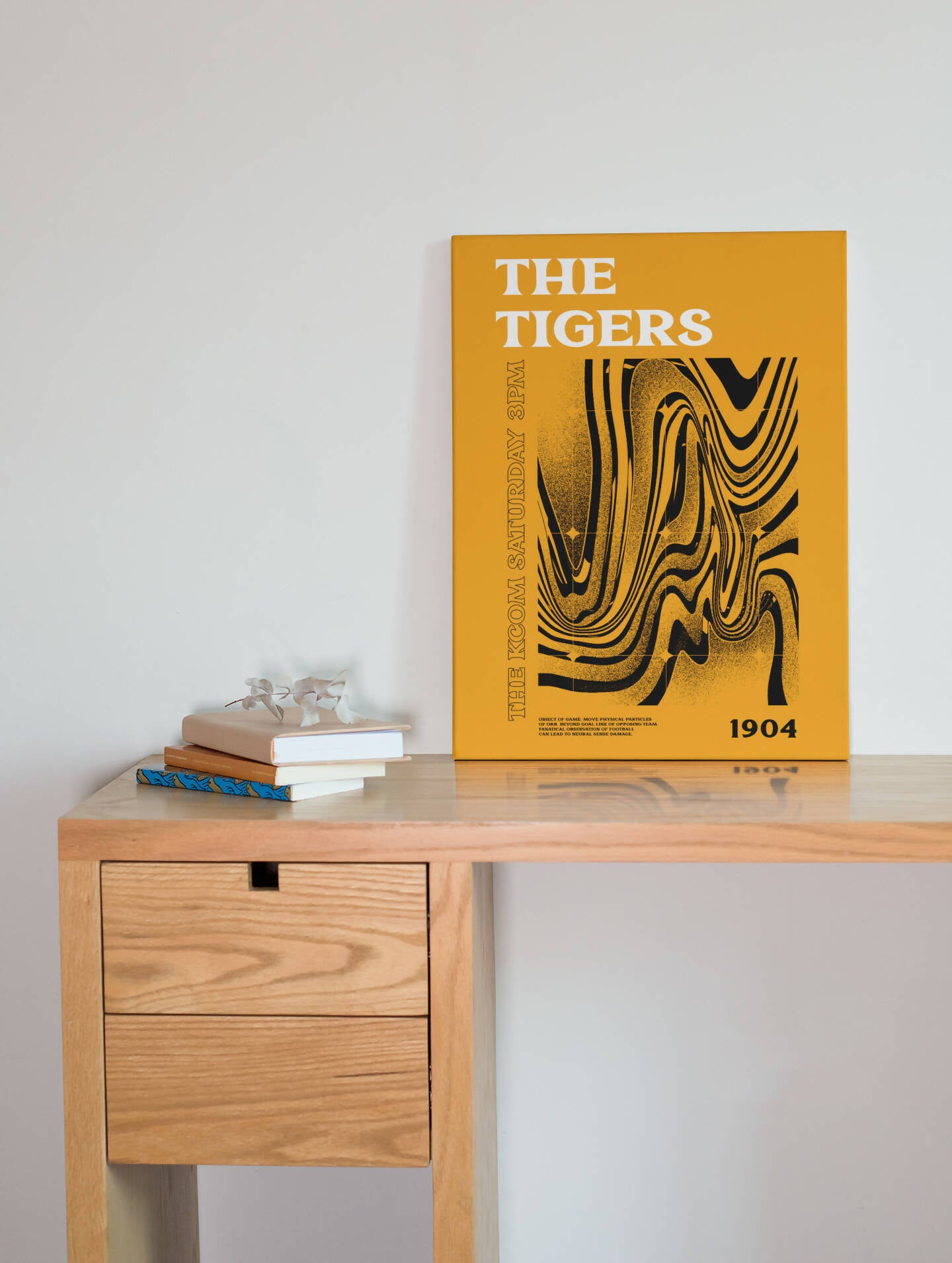 Hull City Art Print PSYCHEDELIC Design in Amber