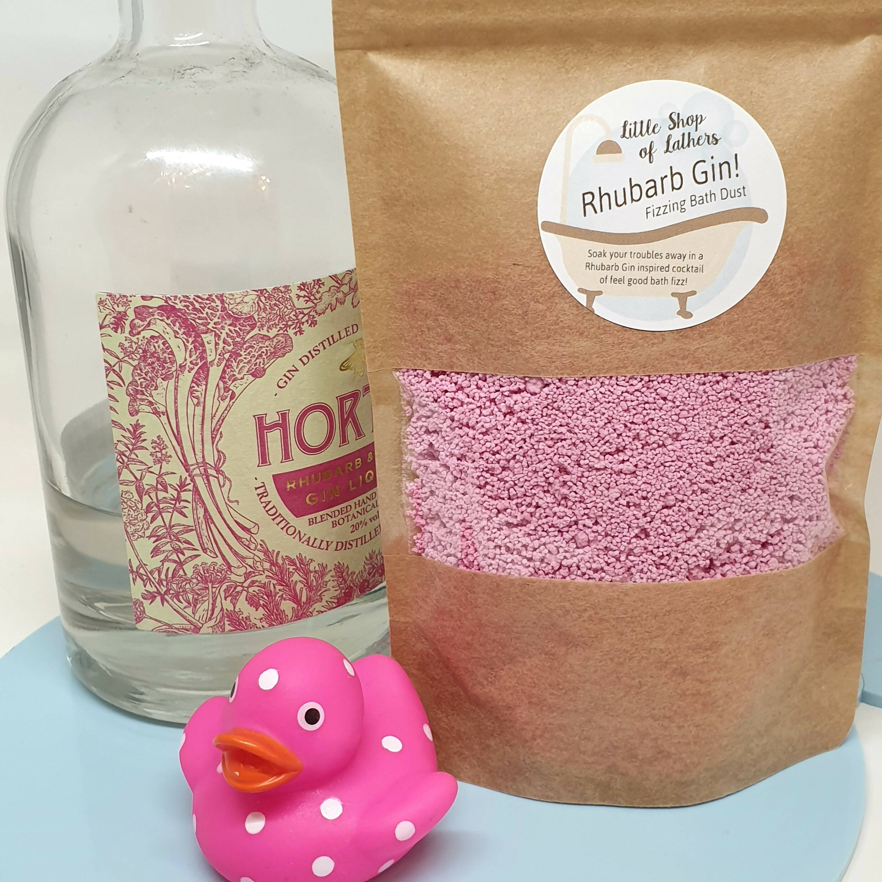 Rhubarb Gin Fizzing Bath Dust for a Luxurious Bath Experience | Art & Soul