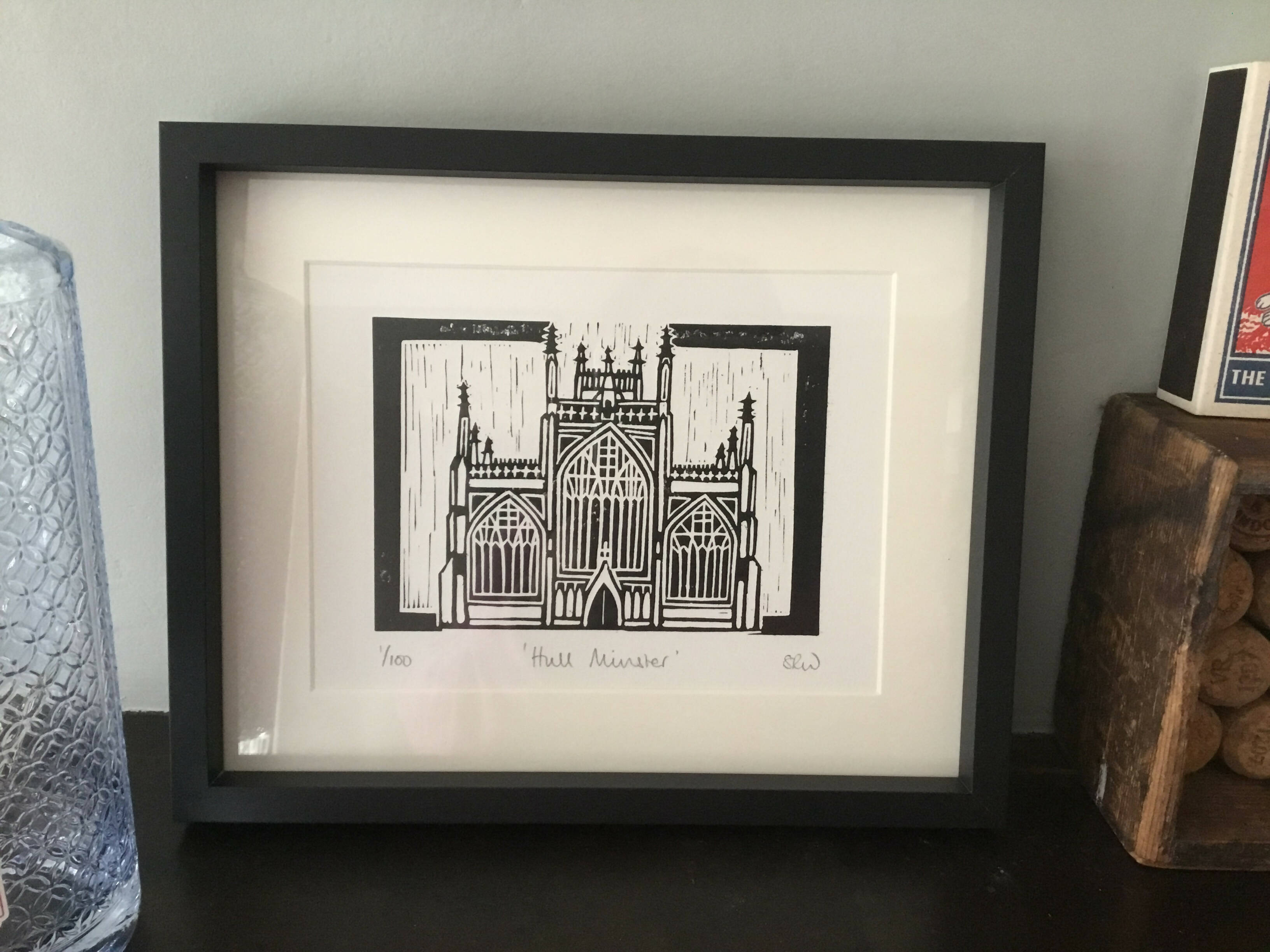 Hull Minster Framed Lino Cut Print