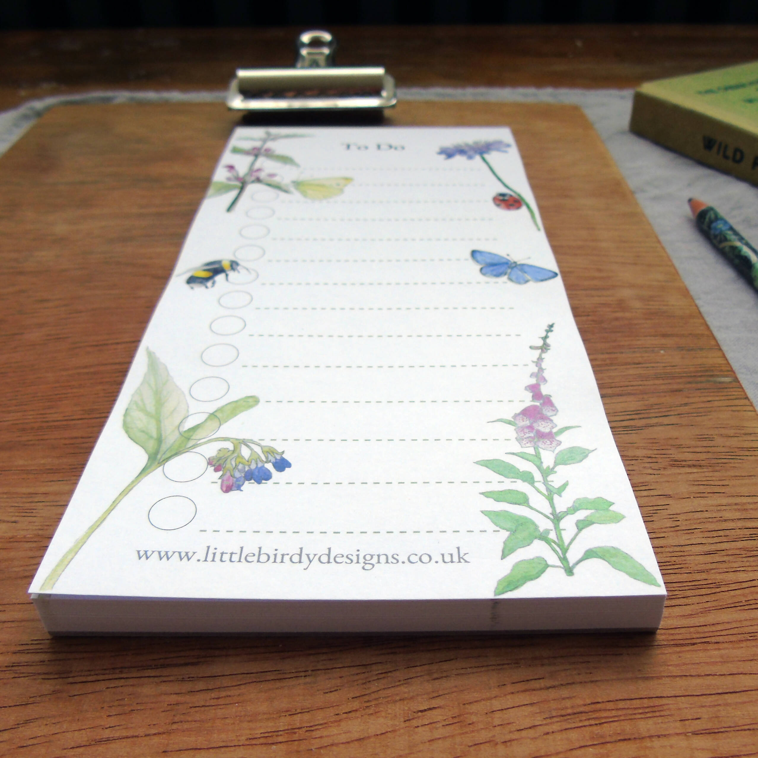 Wild Flower To Do List Notepad