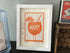 Aperol Drink Framed Lino Cut Print