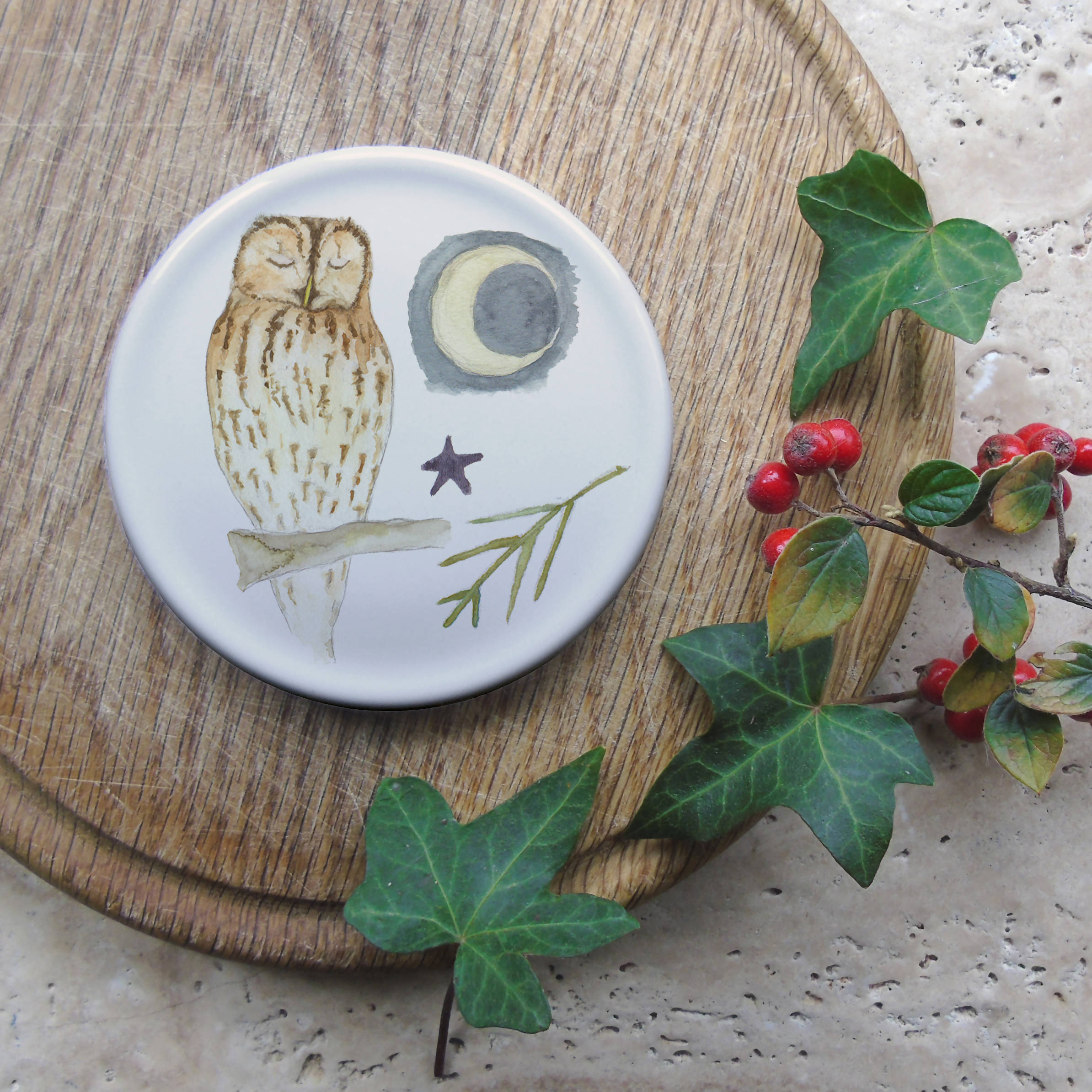 Tawny Owl Coaster