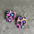 Rainbow Leopard Skull Hoops