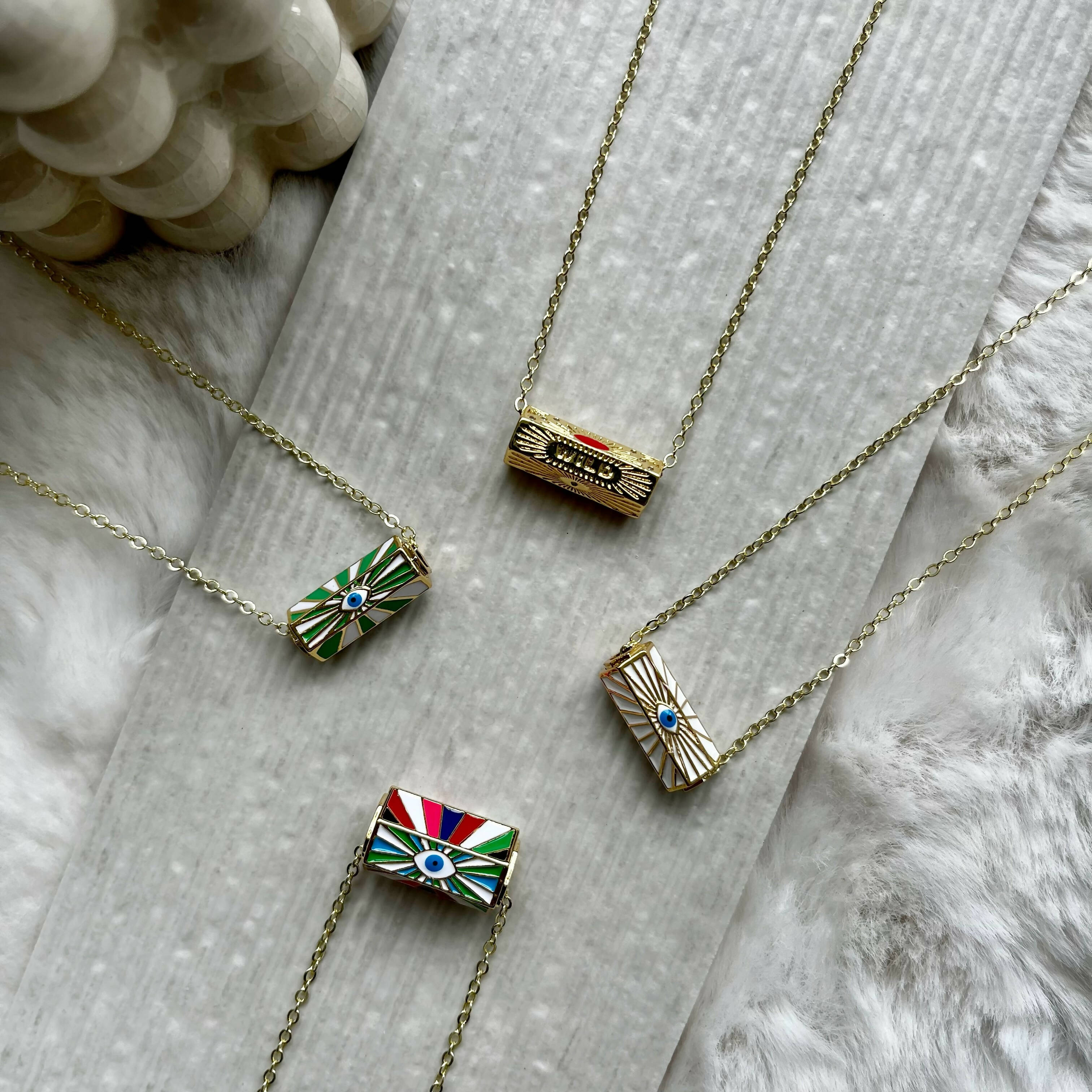 Evil Eye Barrel Necklace